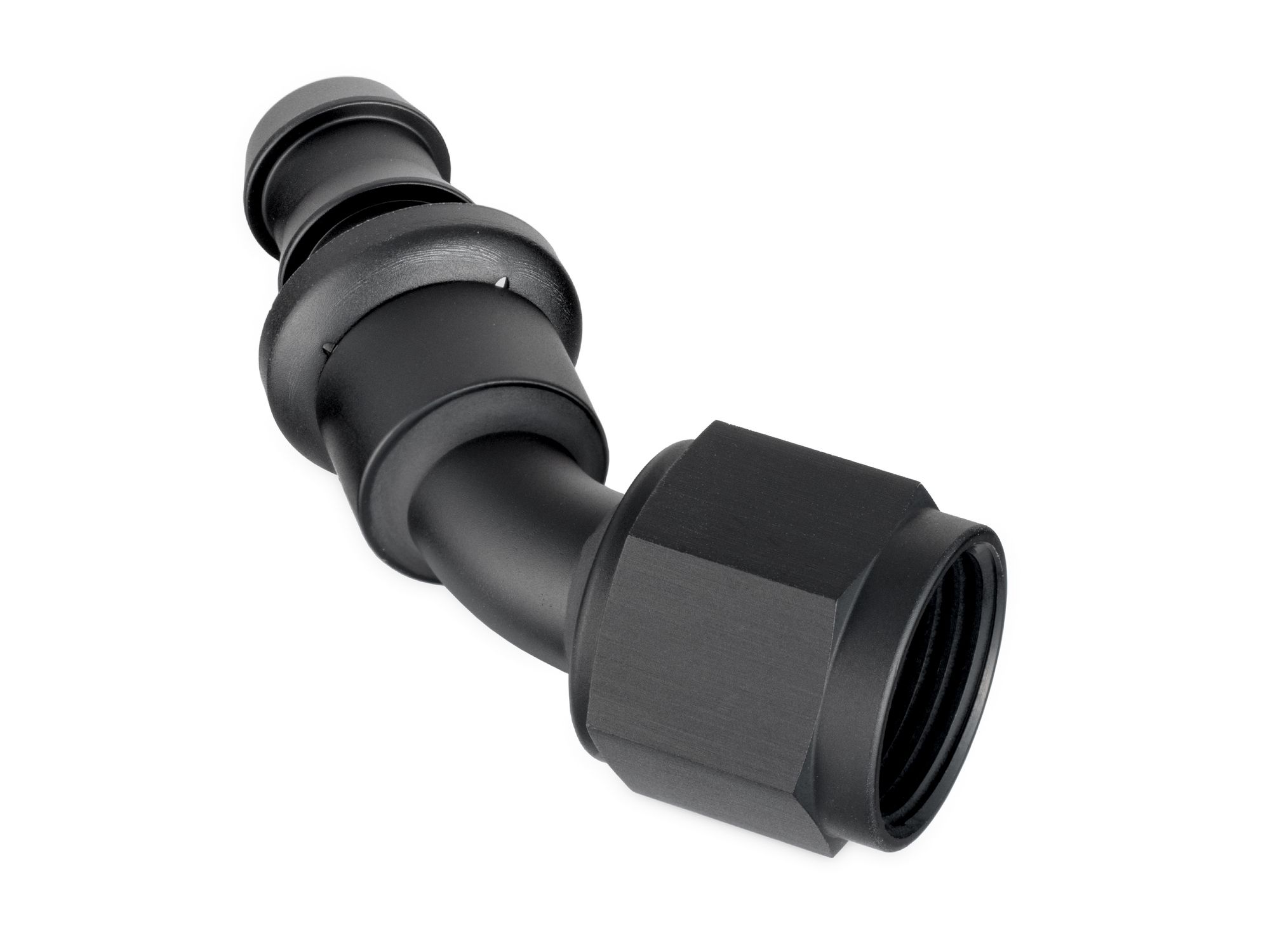 Wortex AN10 Slangkoppling 45 Grader Push-on Svart