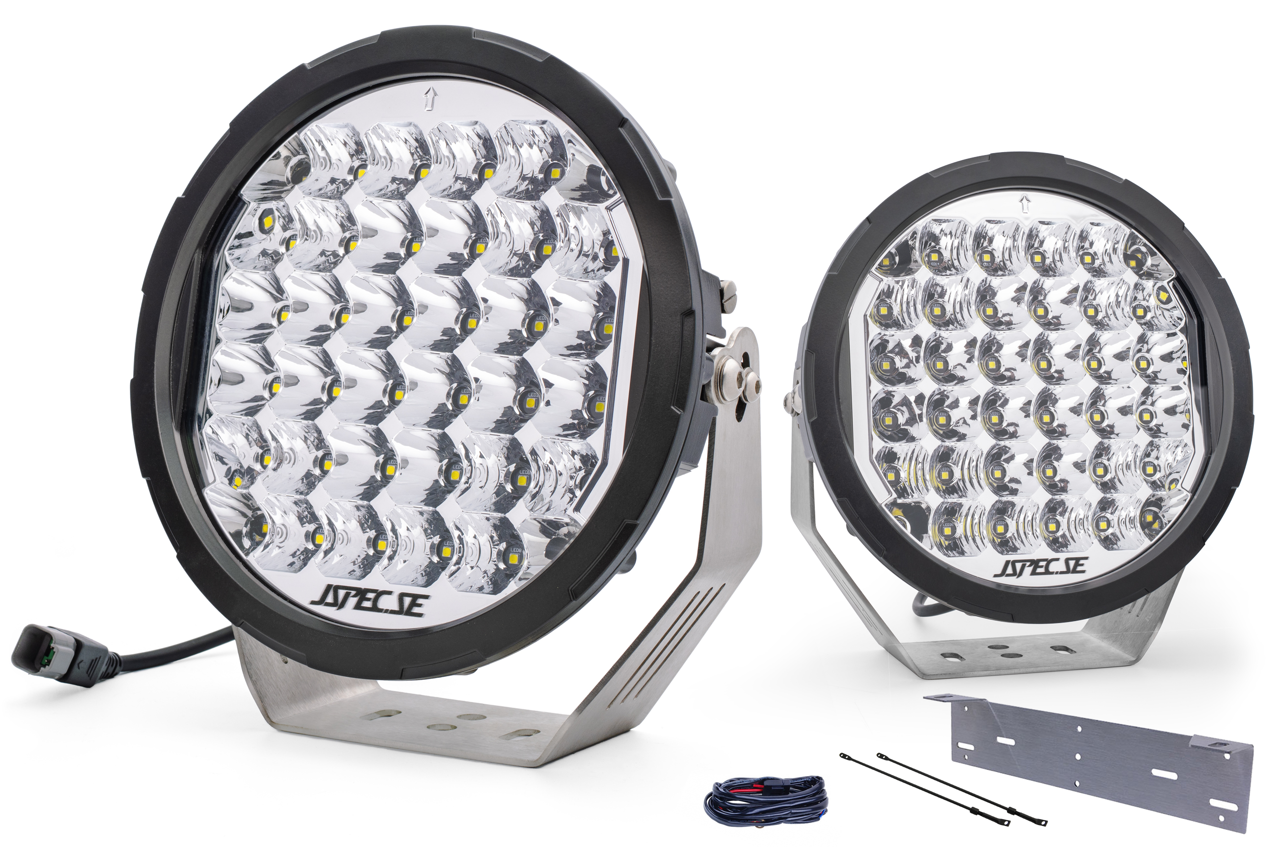 Aurora LED Extraljuspaket 2 x 180W - Monteringsfäste i rostfritt