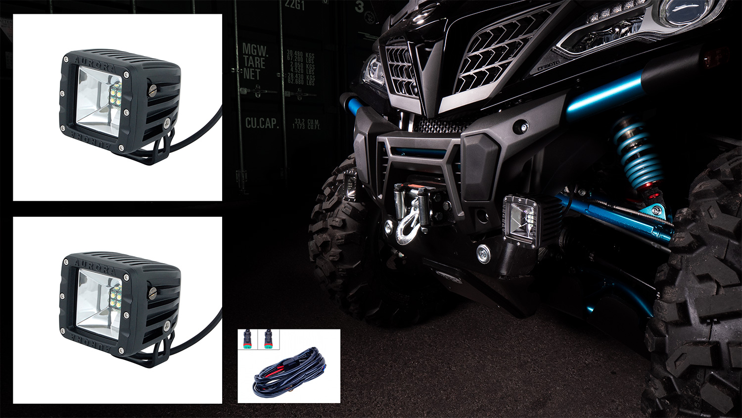 Aurora LED Arbetsbelysning Paket ATV 2 x 40W