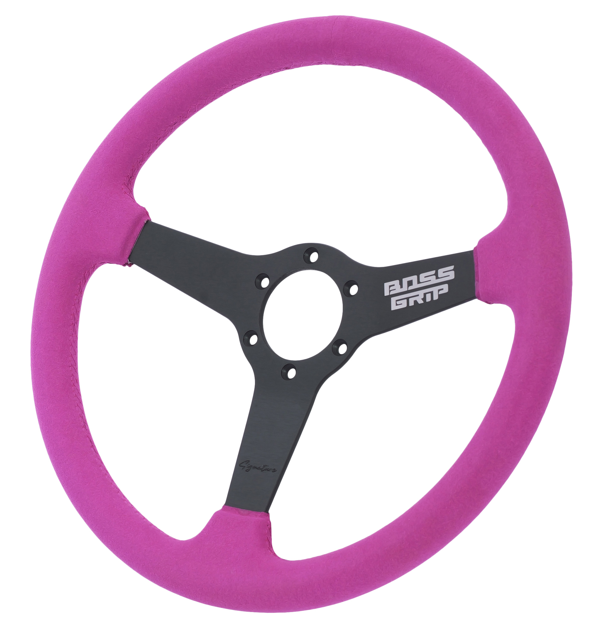 Boss Grip Signature Sportratt - Lila Alcantara - Race Dish (35mm)