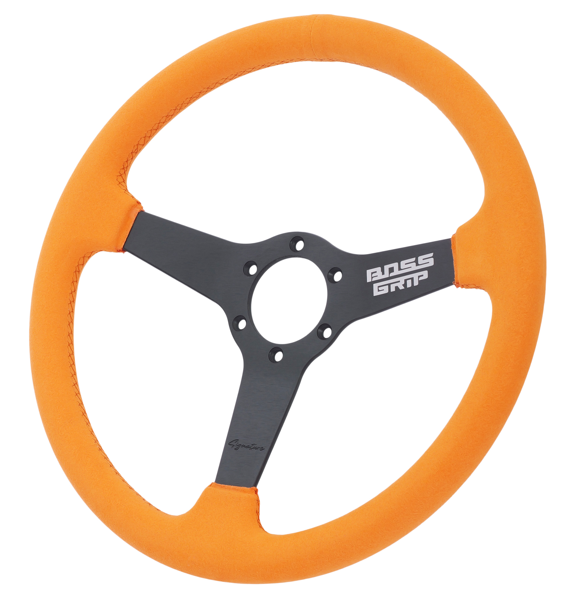 Boss Grip Signature Sportratt - Orange Alcantara - Race Dish (35mm)