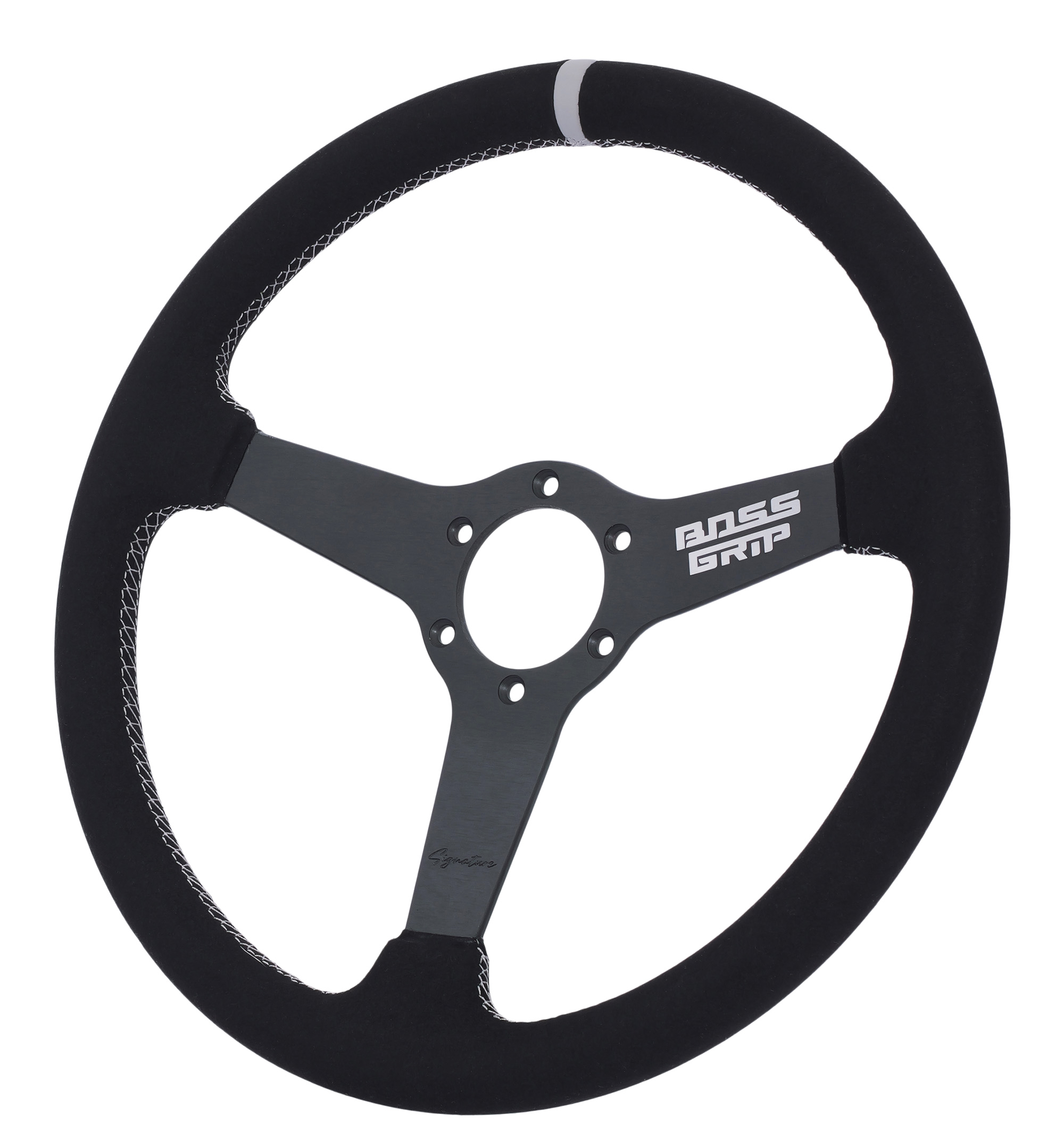 Boss Grip Signature Sportratt - Grå Centrumlinje - Race Dish (35mm)