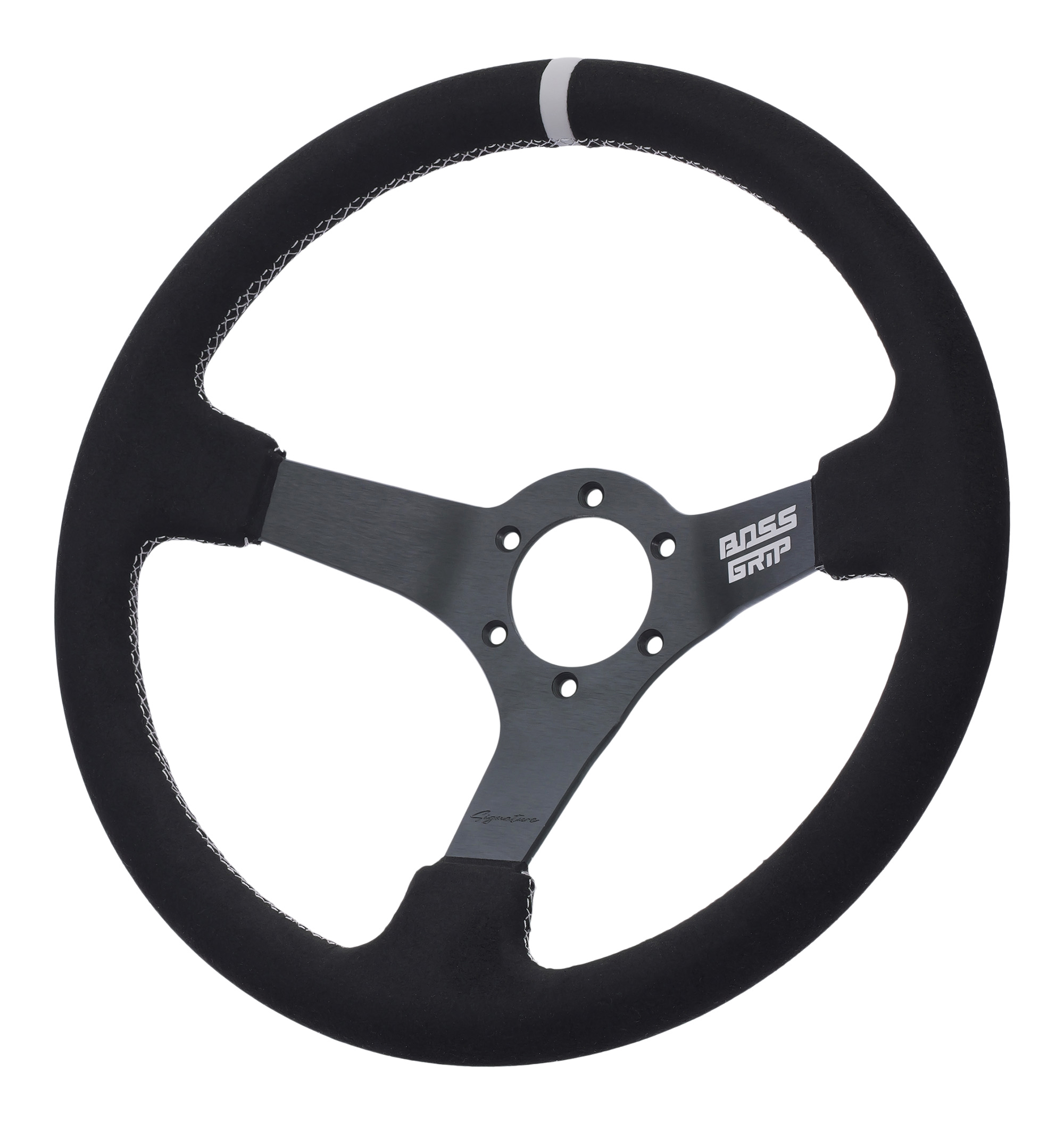 Boss Grip Signature Sportratt - Grå Centrumlinje - Deep Dish (75mm)
