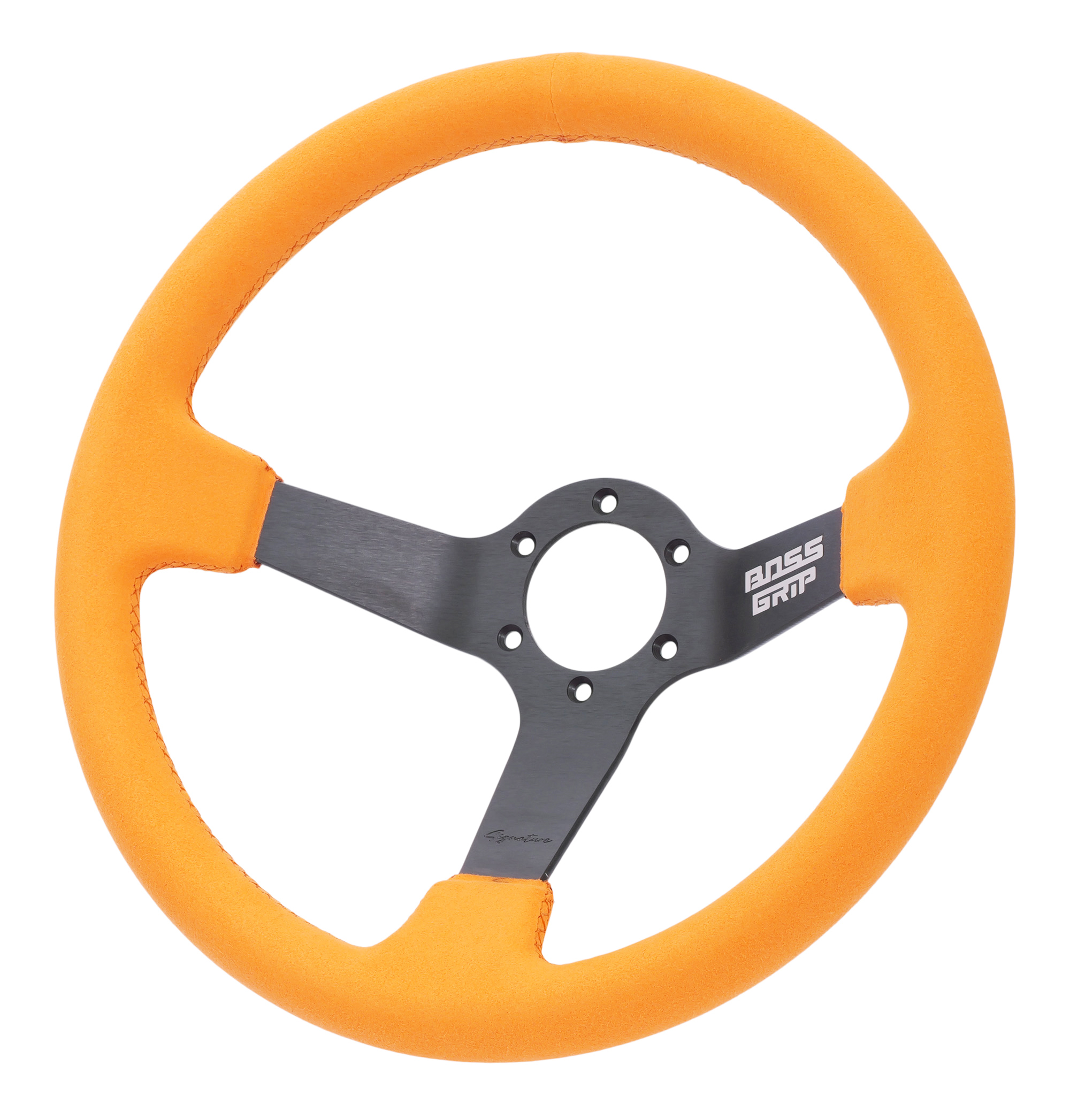 Boss Grip Signature Sportratt - Orange Alcantara - Extreme Dish (95mm)