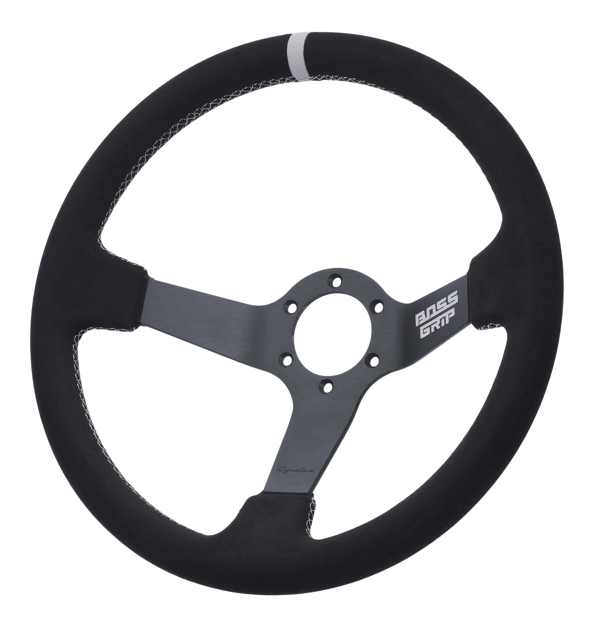 Boss Grip Signature Sportratt - Grå Centrumlinje - Extreme Dish (95mm)