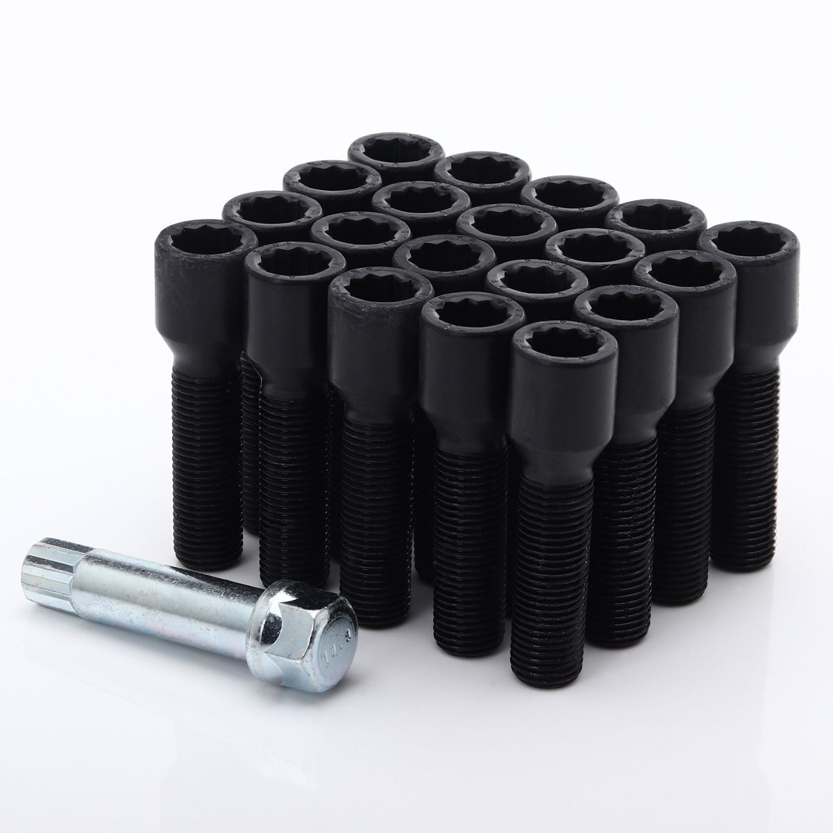Japan Racing Hjulbultsats Torx - Svart - M14x1.50 (+15mm förlängd)