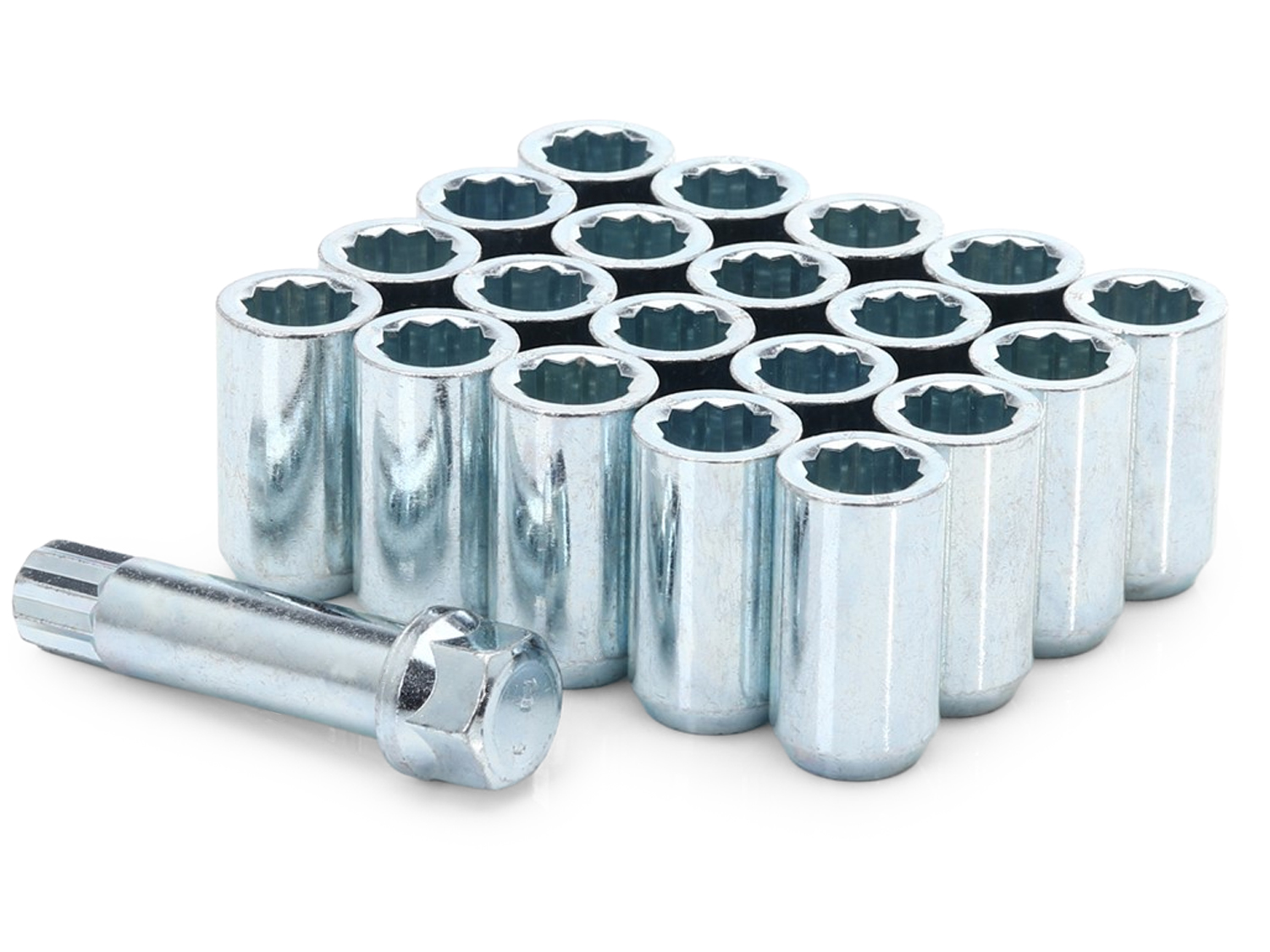 Japan Racing Hjulmuttersats Torx/Stjärna - Silver - 1/2''-20