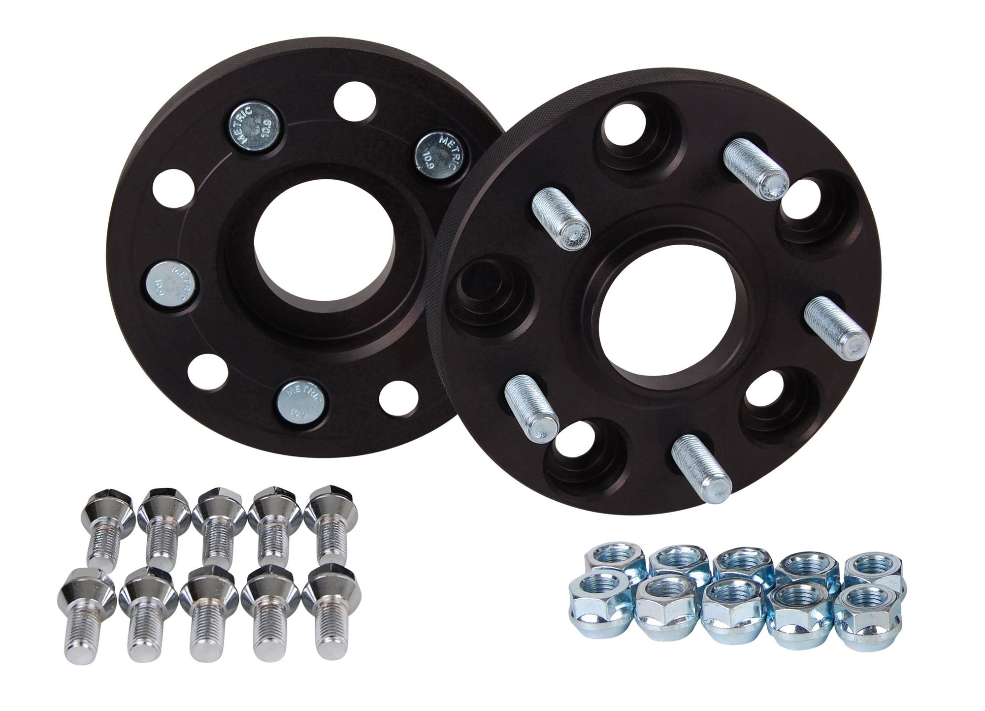 15mm Hjulspacers - Bultcirkel 5x110 (Konvertering till 5x108)